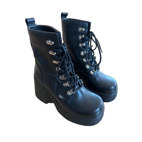 ROC Australia Pelham Platform Ankle Boots in Black - Picture 2 of 8